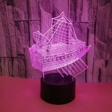 New Sailing 3d Lamp 7 color Touch Led Stereovision 3d Night Desk Lamp Home Gift Atmosphere Small Table Lamps 2024 - buy cheap