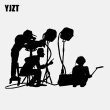YJZT 15.7CM*9.7CM Interesting Video Camera Crew Movie Vinyl Black/Silver Car Sticker C22-0910 2024 - buy cheap