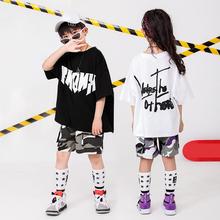 Girls Boys Hip Hop Jazz Dancing Costumes for Kids Loose T Shirt Casual Tops Jogger Camouflage Pants Ballroom Dance Clothes Wear 2024 - buy cheap