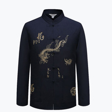 Jaqueta masculina bordada chinesa com manga comprida yzt0830 2024 - compre barato