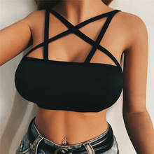 Summer Fashion Women Casual Tank Top Vest Sleeveless Sexy Cross Crop Tops Bralette Solid Color Across 2019 New Female blusa 2024 - buy cheap