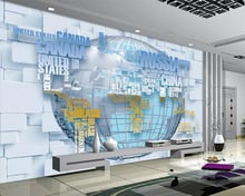 beibehang Custom 3D HD Fashion English Letter Map Photo Wallpaper Mural Living Room Restaurant Cafe Bar Background Mural 2024 - buy cheap