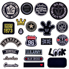 1PCS Army Space Stripes Fabric Patch Embroidered Iron on Patches For Clothing DIY Decoration Clothes Stickers Applique Badge 2024 - buy cheap
