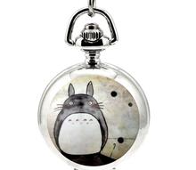 Reloj de bolsillo de cuarzo para hombres y mujeres, pulsera con diseño de película de animación japonesa, película de animación Totoro, P71, novedad 2024 - compra barato