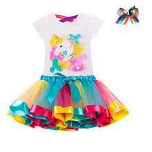 2021 комплекты одежды для маленьких девочек в форме единорога; Платье-пачка для девочки вечерние платье для малышей и детей младшего возраста... 2024 - купить недорого