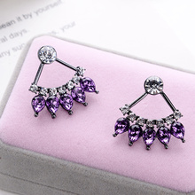 LUBOV New Arrival Elegant Skirt Design Water Drop Pendant Earrings Crystal Rhinestone Piercing Drop Earrings Women Gift Jewelry 2024 - buy cheap