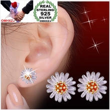 OMH wholesale Fashion girl woman jewelry Lovely sunflower daisies Little Daisy 925 sterling silver Stud earrings YS35 2024 - buy cheap