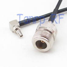 50CM Pigtail coaxial jumper cable RG174 extension cord 20in CRC9 male plug right angle to N female jack RF connector adapter 2024 - buy cheap