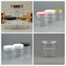 200G transparent  plastic PET jar/pot/bottle/container  with few color lid for cream/mask/body scrub/night cream/wax/skin care 2024 - buy cheap