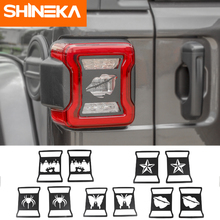 SHINEKA-cubiertas de luces traseras de Metal para Jeep Wrangler JL 2018 Up, accesorios de iluminación trasera, 2 piezas 2024 - compra barato