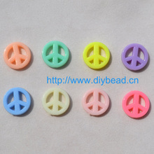 Anti War Sign Acrylic Beads DIY Jewelry Making Accessories Mix Color Earring Findings World Peace "NO WAR" Bracelet Spacer 50pcs 2024 - buy cheap