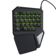 Delux-teclado profissional t9 pro, para jogos, com fio, usb, com luz de led, 29 teclas 2024 - compre barato