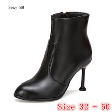 Spring Autumn High Heel Women Ankle Boots Woman Short Boots High Heel Shoes Plus Size 32 33 - 40 41 42 43 44 45 46 47 48 49 50 2024 - buy cheap