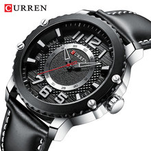 CURREN Men Watches Fashion Casual Leather Strap Quartz Wristwatch Top Luxury Brand Waterproof Military Clock Relogio Masculino 2024 - buy cheap