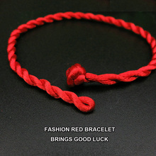 Braceletes para homens e mulheres, bracelete de fio vermelho, tecido de 100 2024 - compre barato