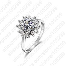 New Arrival 925 Sterling Silver Fine Jewelry Classic Cubic Zircon CZ  Flower Shape Ring For  Women Wedding Fast Shipping 2024 - buy cheap