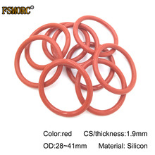 1.9mm Thickness white and red silicon o-rings OD 28 29 30 31 32 33 34 35 36 37 38 39 40 41mm Food Grade Seals gasket no poison 2024 - buy cheap