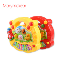 Kids Piano Musical Toy Melody Farm Animal Sounds 8 Note Keys Baby Educational Toy Musical Toy Playing Type Mini Piano Baby Gift 2024 - buy cheap