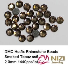 1440 pcs ss6 smoked topaz Free shipping DMC hot fix rhinestones DMC Iron On Rhinestones flat back rhinestones HighQuality-7 2024 - buy cheap