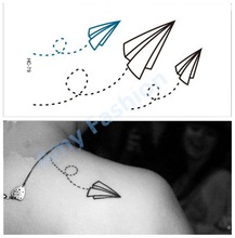 Тела Временные татуировки Дизайн Водонепроницаемый Бумага наклейки татуировки Мужские Женские пикантные Harajuku Бумага самолет шаблон Косметика fresh 2024 - купить недорого
