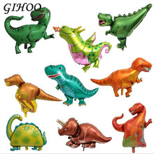 10 шт. мини динозавр фольги воздушный шар для мальчиков воздушные шарики в виде животных Детский динозавр детские игрушки украшения для дня рождения воздушный шар 2024 - купить недорого