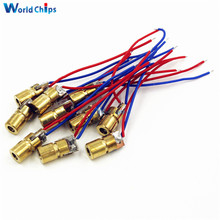 10PCS 650nm 6mm 3V 5mW Laser Dot Diode Module Head Red Copper Mini Pointer 2024 - buy cheap