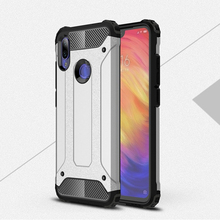 Capa de celular à prova de choque híbrida resistente ao impacto de silicone para xiaomi redmi note 7 capa traseira pc rígido + tpu macio coque protetor 2024 - compre barato