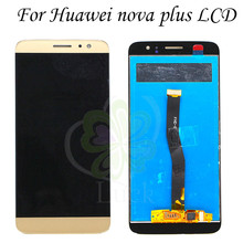 ЖК-дисплей 5,5 дюйма для Huawei Nova Plus, сенсорная панель, дигитайзер экрана в сборе, Замена с рамкой для Huawei novaplus Pantalla 2024 - купить недорого