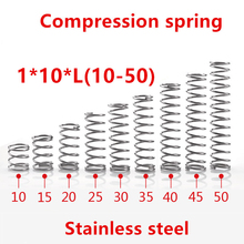 20pcs/lot 1*10*10/15/20/25/30/35/40/45/50mm spring 1mm stainless steel Micro small Compression spring 2024 - buy cheap