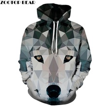 Diamond Wolf Printed 3D Hoodies Men Sweatshirts Animal Hooded Pullover Fashion Autumn Tracksuit Male Hoodie Hot 6xl Quality New 2024 - buy cheap