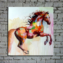 Running Horse Wall Picture for Living Room Hand painted Modern Abstract Oil Painting On Canvas Wall Art  Decoration Gift  CT094 2024 - buy cheap