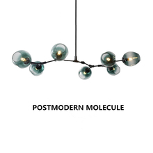 Postmodern LED chandelier glass hanging lights bedroom luminaires living room suspended lighting home fixtures pendant lamps 2024 - buy cheap