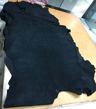 black Genuine pig split skin leather lining soft suede material sale by whole piece 2024 - buy cheap