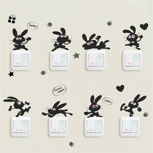 Модель Fuuny в виде зайца для детской комнаты, Витрины Магазина, домашнего декора, мультяшная фреска из ПВХ, художественный плакат 2024 - купить недорого