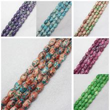 Mini. Order is $7! 11x16mm Multicolor Snow jades stones Barrel Drum bead DIY Jewelry Making Loose Beads 15" 2024 - buy cheap
