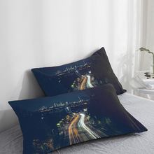 Funda de almohada 3D HD, 50x7 0/50x7 5/50x8 0/70x70, funda decorativa para cojín, diseño personalizado, ropa de cama de carretera de Ciudad de noche, envío directo 2024 - compra barato