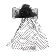 Chapéu elegante preto das bonecas chapéu moderno senhora boneca pano acessórios vintage bowler boneca chapéu com laço pena para 28-30cm boneca 2024 - compre barato