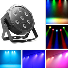 Luz Par LED plana 6 en 1, iluminación RGBWA UV de 7x18W con DMX512 para ambiente de Disco, DJ, fiesta de música, Club, pista de baile 2024 - compra barato