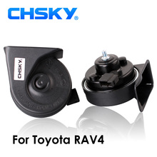 Автомобильный гудок CHSKY, спиральный гудок для Toyota RAV4 2000 до сих пор, 12 В, громкость-дБ, автомобильный гудок, длительный срок службы, высокий и низкий клаксон 2024 - купить недорого