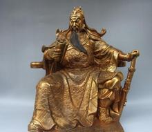 Estatua de Buda guerrero de 16 pulgadas de cobre chino Guan Gong Guan War God 2024 - compra barato