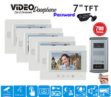ZHUDELE International Touch Key 7"Color Video Door Phone  Doorbell Intercom Support CCTV Camera IR HD IP56 Camera with ID Card 2024 - buy cheap