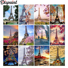 Dispaint-pintura diamante 5D DIY "escenario de Torre París", bordado 3D con diamantes de imitación cuadrados o redondos, estilo punto de cruz 5D, decoración del hogar 2024 - compra barato