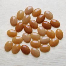 Natural Charms Yellow Jad e Treasure Stone Oval CAB CABOCHON Teardrop Bead For DIY Jewelry Clothes Accessories 18mm*25mm 10Pcs 2024 - buy cheap