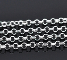 DoreenBeads 10M silver color Link-Opened Chain 2.5x0.5mm (B13517) 2024 - buy cheap