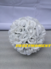 4 шт. белая ткань цветок розы шар 2024 - купить недорого