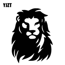 YJZT-adhesivos para parachoques de coche, decoración de la personalidad del león poderoso, 12,7 CM x 16,9 CM, calcomanía de vinilo negro/plata C4-1206 2024 - compra barato