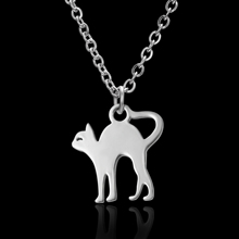 Rinhoo-collar de acero inoxidable 100% para gato, colgante con diseño Simple para gato, joyería para mujer, regalo de amor 2024 - compra barato