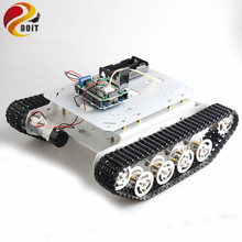 Chasis de tanque de Robot inteligente RC, Base Robótica con Motor de CC Dual + Placa de desarrollo UNO + Placa de controlador de Motor para Proyecto de bricolaje TSD100 2024 - compra barato