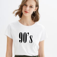 Женская футболка с короткими рукавами, белая футболка с круглым вырезом и принтом букв в стиле Харадзюку, лето, 90 2024 - купить недорого