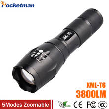 3800lm фонарик XML-T6 светодиодный фонарик факел Масштабируемые 5 режимов водонепроницаемый lanterna светодиодный zaklamp Лампе torche ZK93 2024 - купить недорого